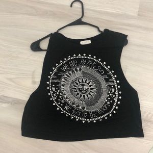 “We live by the sun” muscle tee